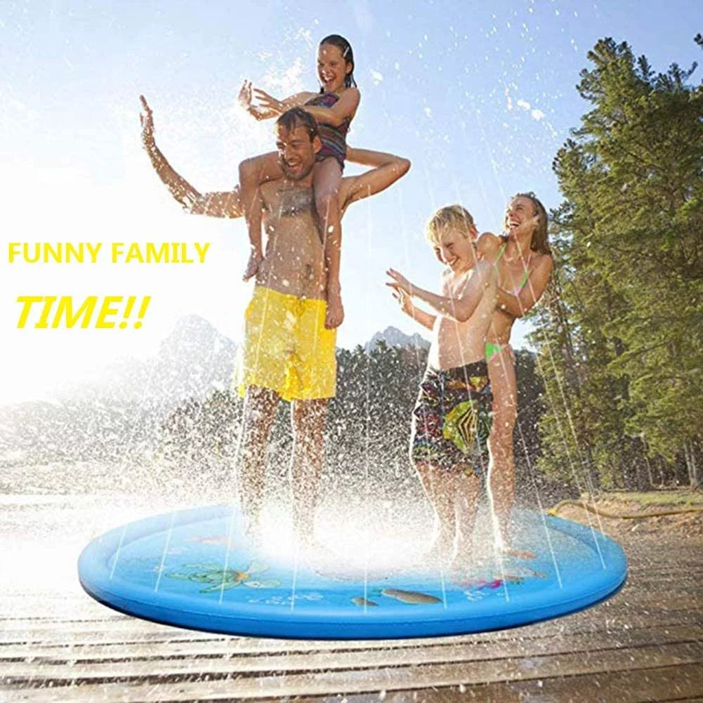 Splash Pad, 68'' Outdoor Swimming Pool Splash Play Pad - Sprinkler Mat Summer Toys for Toddlers